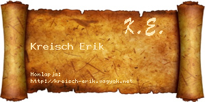 Kreisch Erik névjegykártya
